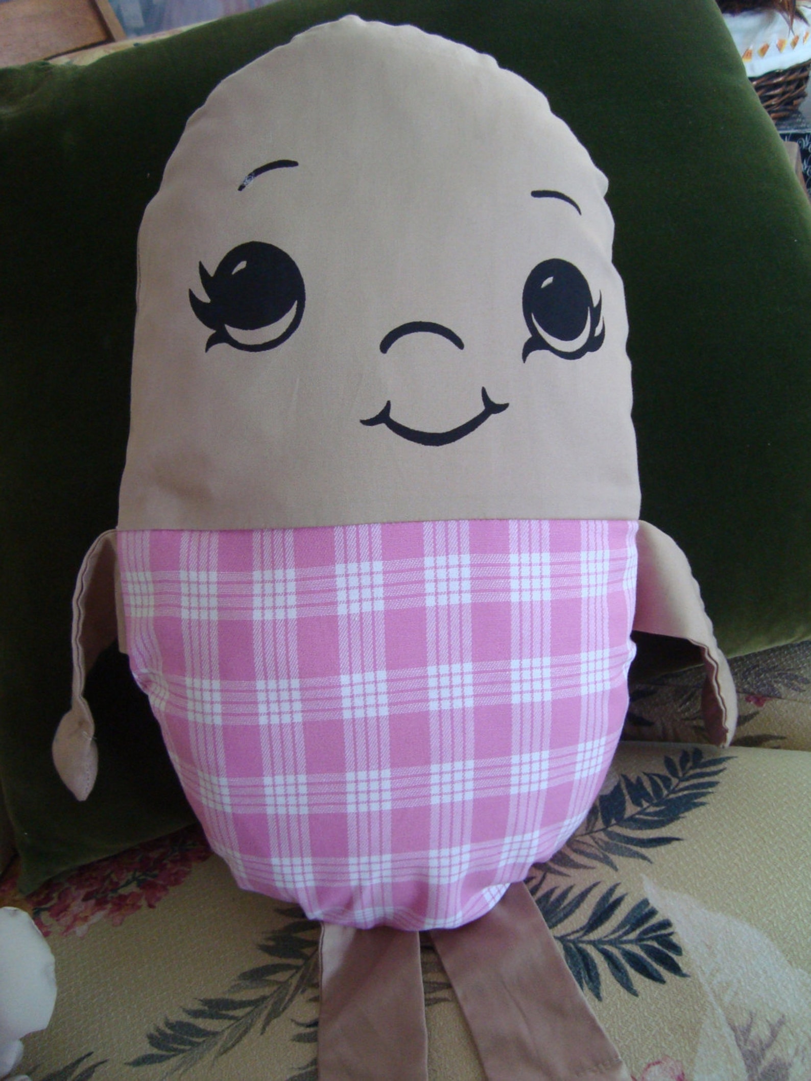 P 16 Large Pink Palaka Hawaiian Humpty Dumpty Pillow Etsy