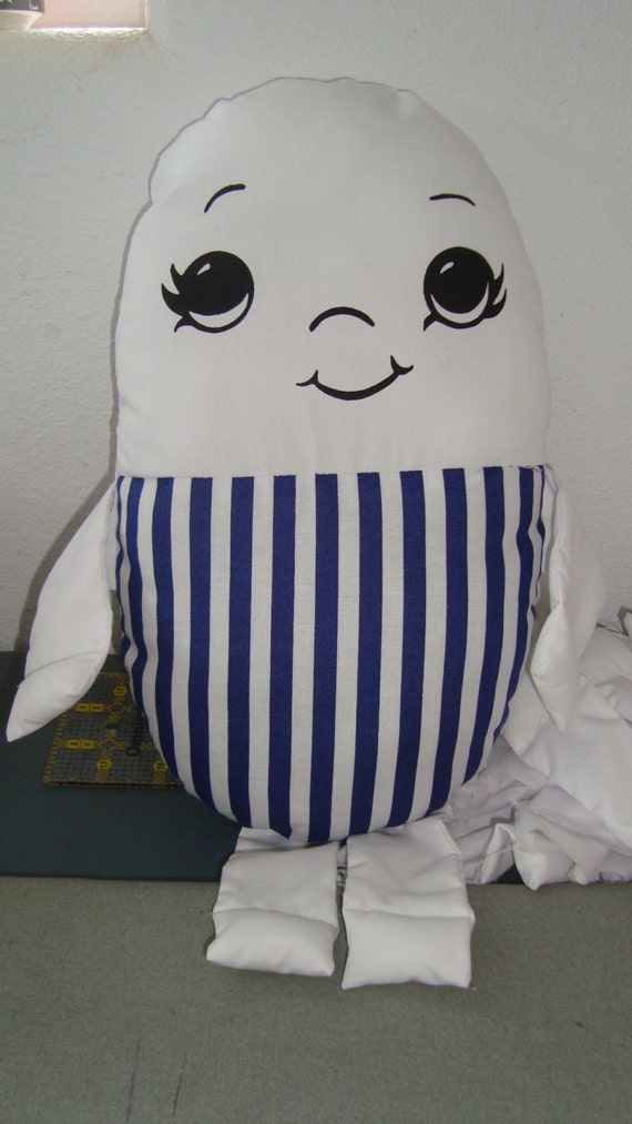 Snkeiki Navy White Striped Novelty Humpty Dumpty Pillow Doll Etsy