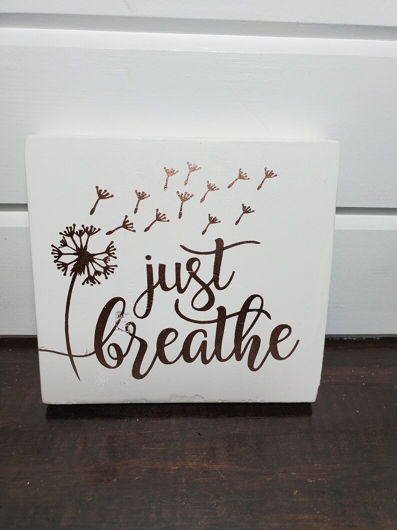 Just Breathe Wall Art / Dandelion Wall Art Etsy