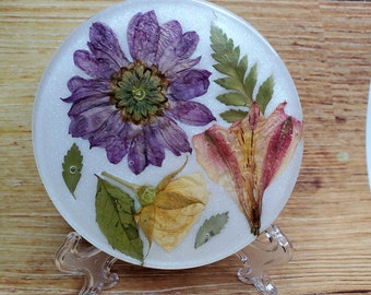 Pocket Mirror / Accessories / makeup Mirror / Hair Mirror / Purse Mirror / Dried Flowers