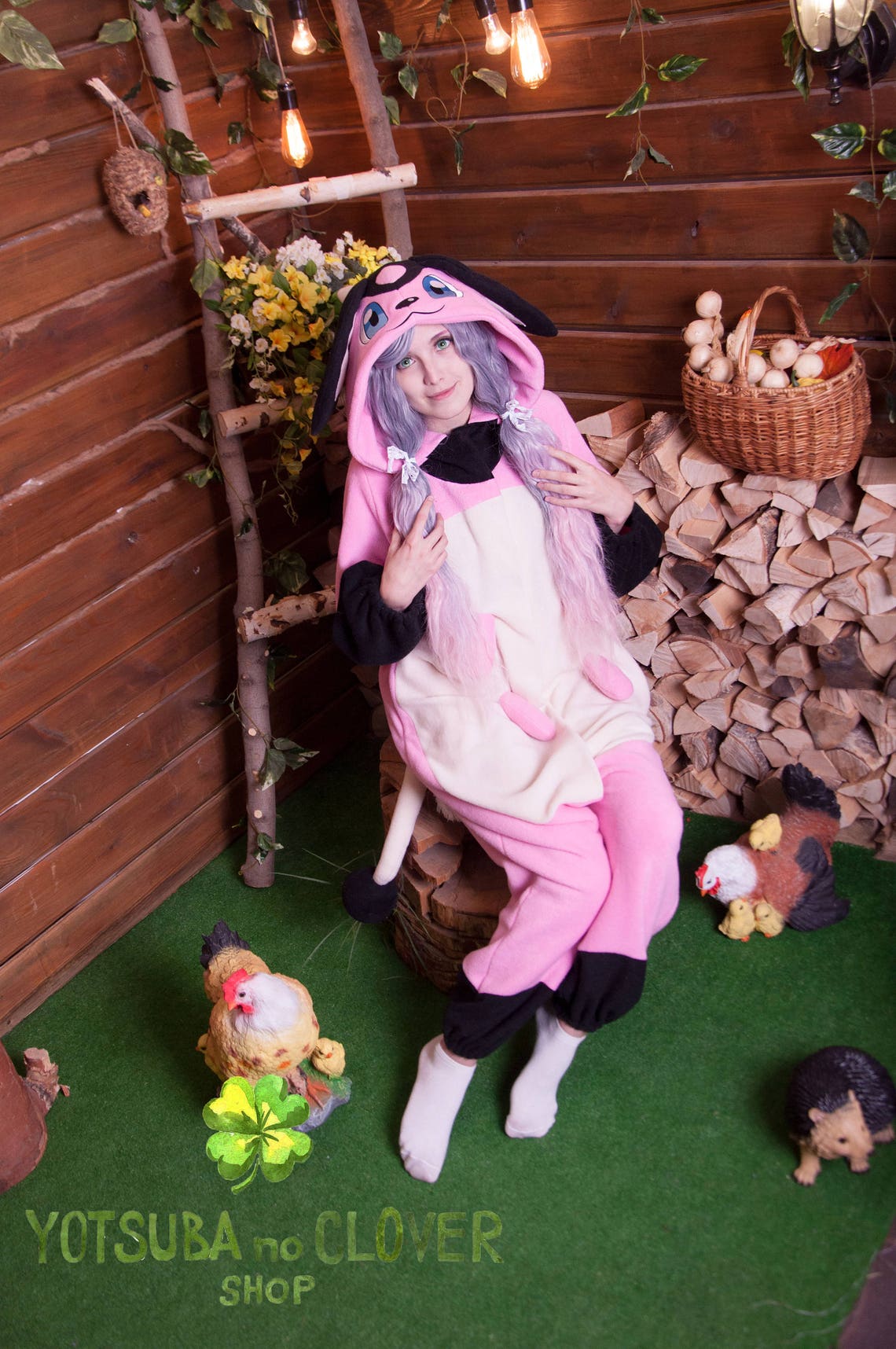 Custom Pink cow kigurumi adult onesie pajama | Etsy