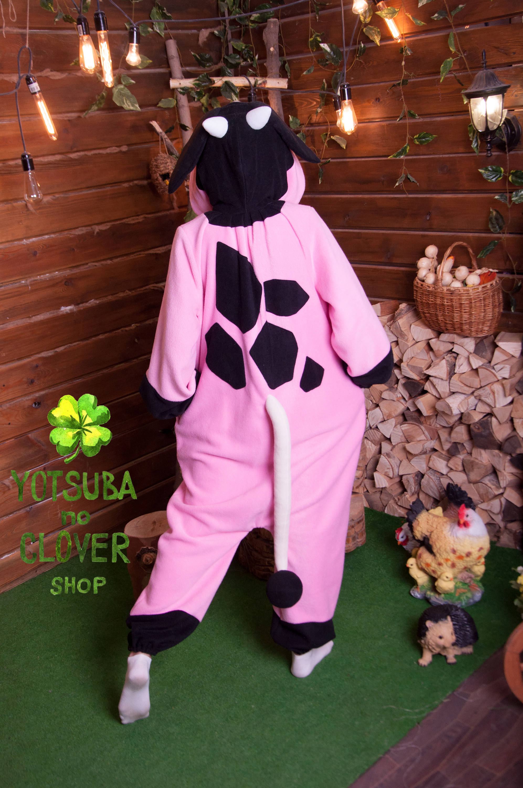 Custom Pink cow kigurumi adult onesie pajama | Etsy