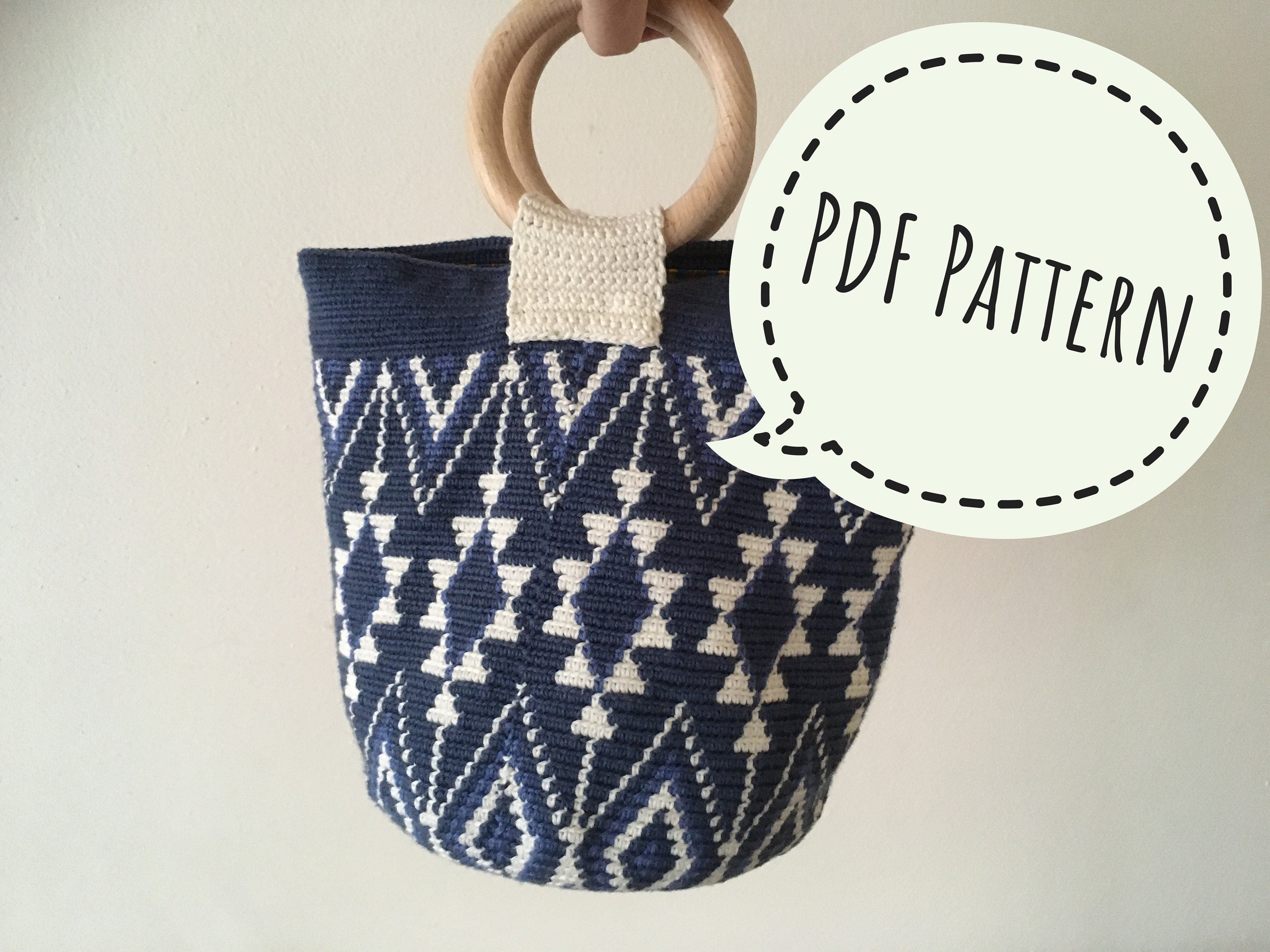 Wayuu Mochila Bag of Cotton and Tapestry Technique Beautiful
