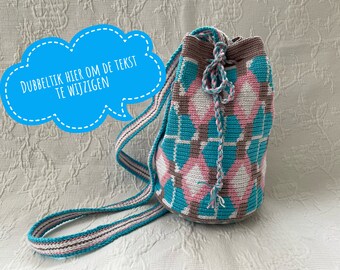 Crochetpattern Wayuu mochila bag, tapestry technique, beautiful motives, colorful, PDF-file, DIY, 3 colors