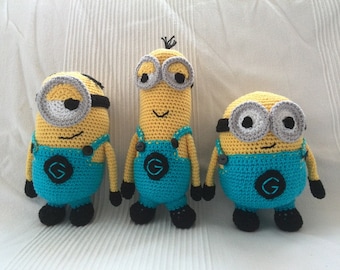 Crochet Pattern Minions Despicable Me Stuart, Kevin, Bob, DIY, PDF File