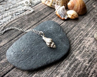 Sterling Silver Shell Necklace Small Seashell Necklace - Gift for daughter, niece, friend, girlfriend