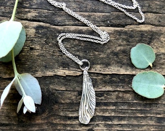 Sterling silver dragonfly wing necklace  - sterling silver necklace handmade jewellery inspired by nature