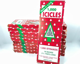 Tinsel, Icicles (1), Vintage Christmas Tree decor, unused in the original box