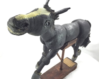 Folk Art Horse, Hand Carved, Outsider Artist