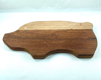 Wooden Pig Cutting Board, 2 tone