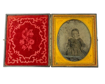 Antique Photo of a Child, Ambrotype, 6th plate