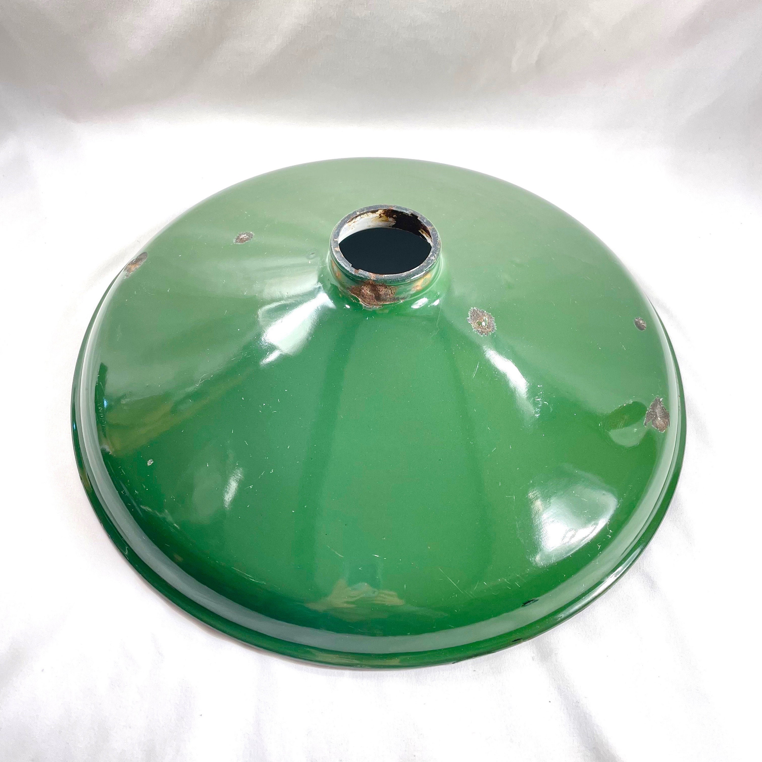 Green Porcelain 14 Industrial Lamp Shade Vintage Etsy