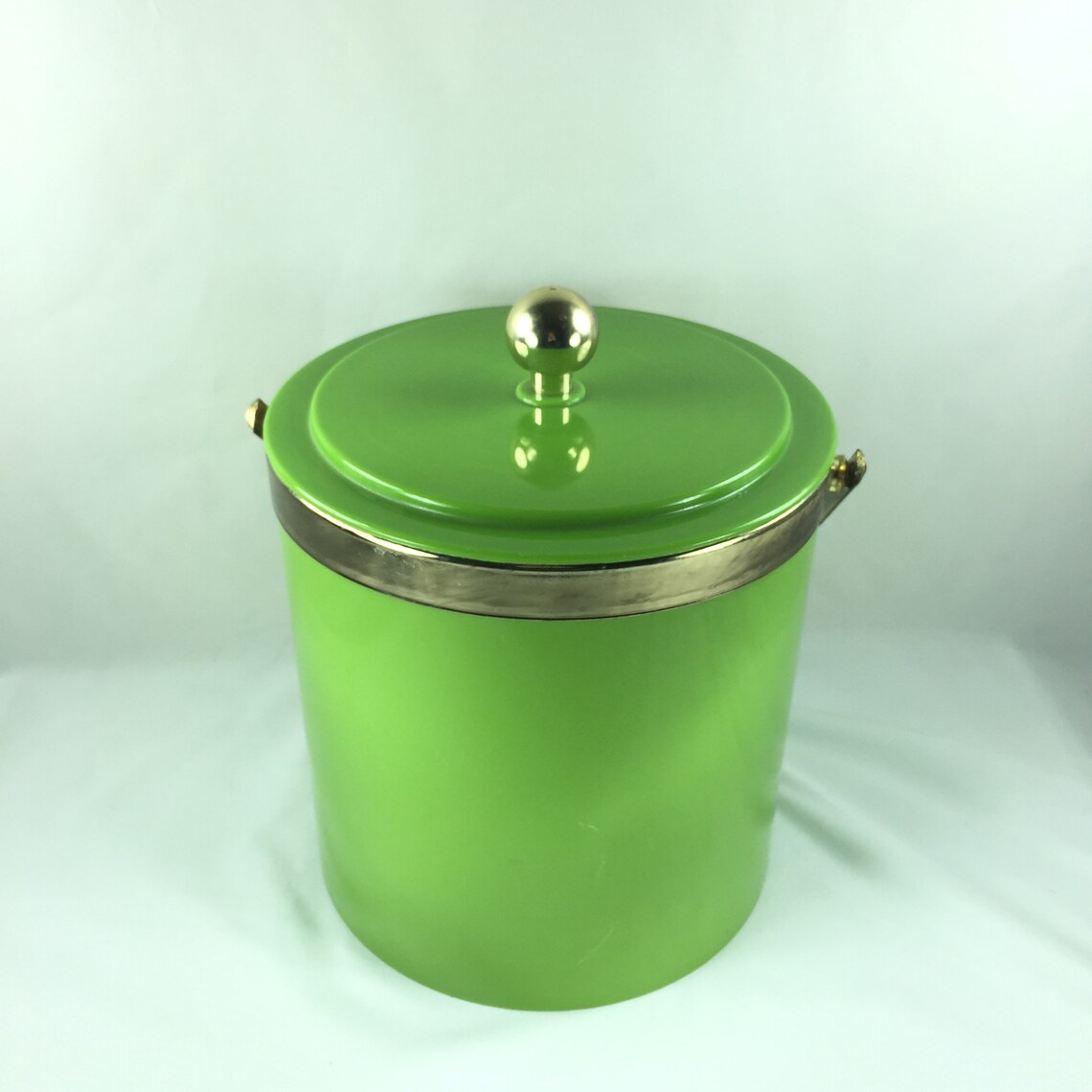 Vintage Ice Bucket Barware Kelly Green Etsy