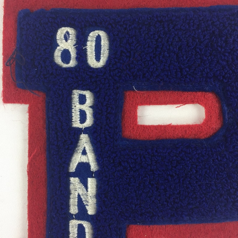 Letterman Jacket Patch Letter P 1980 Band Etsy
