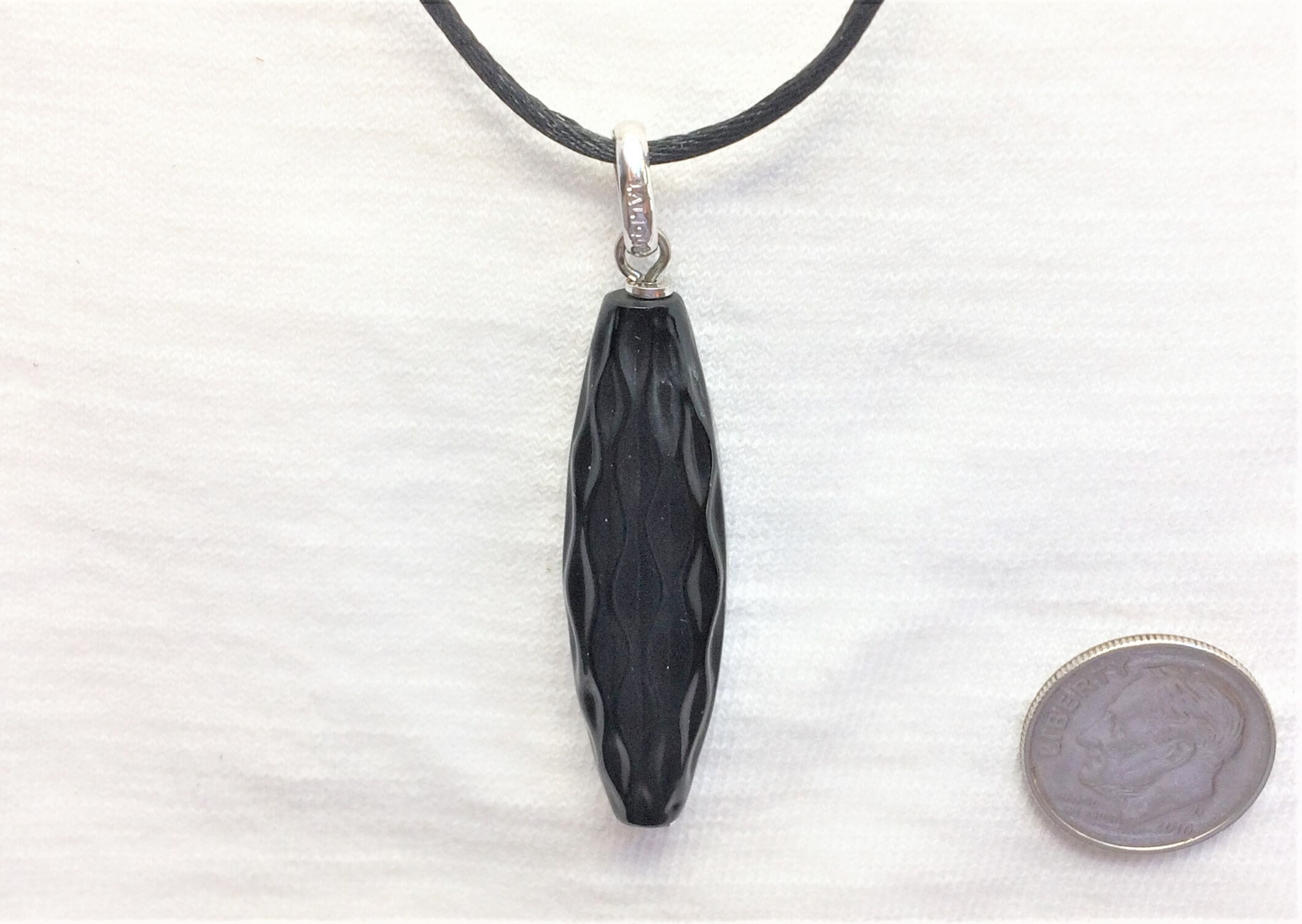 Genuine Lalique crystal Briolette Necklace Black Etsy UK