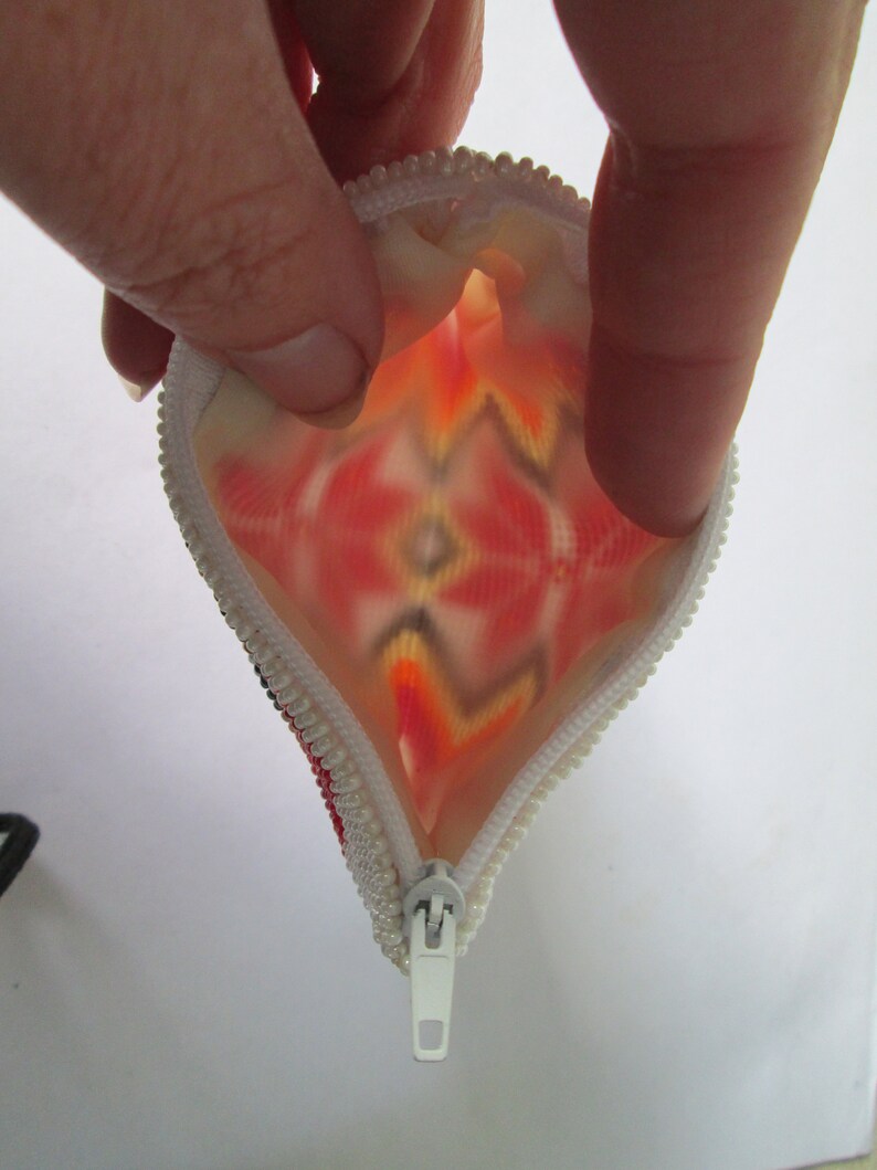white red black gold flower geometric aztec geometric southwest design bag pouch coin purse pouch stash glass hand beaded design seed bead