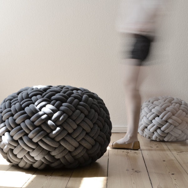 KNOTTY floor cushion (2 sizes, 2 colours)