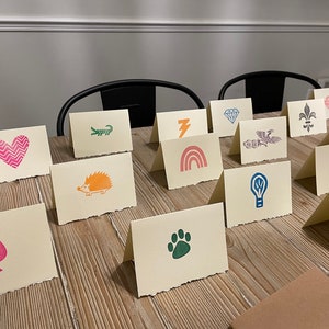 Hand Stamped Note Cards | Set of 10 | Folded Note Cards | Everyday Stationary | Blank Cards | Thinking of You Cards | Thank You Cards