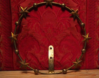 Antique religious bronze brass Halo Aureola Ray with stars for a Holy Lady Statue