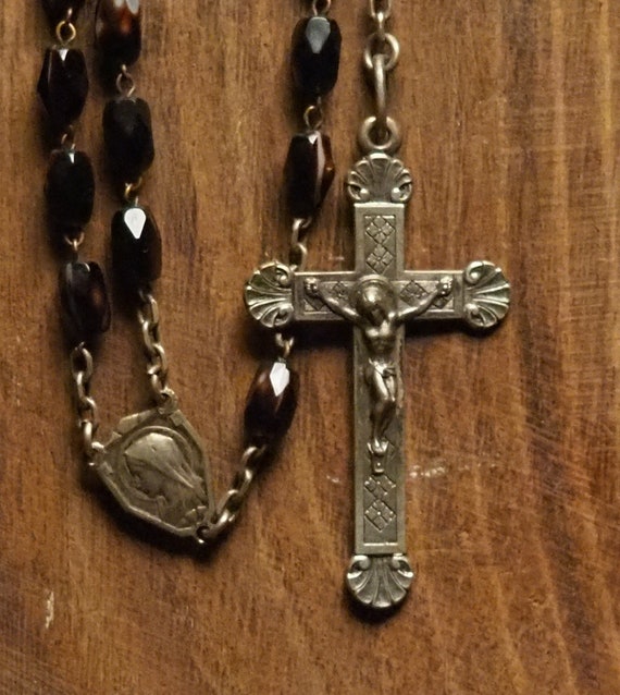 Vintage rosary necklace store