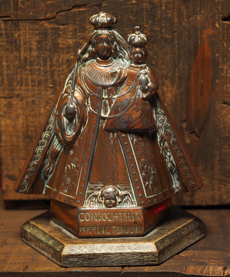 Antique Religious Statue Of Our Holy Lady Comforter Of Etsy