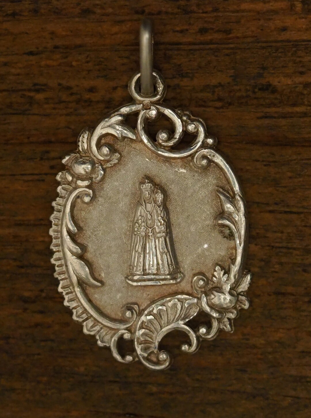 Antique French Religious Silver With Hallmark Art Nouveau Medal Pendant ...