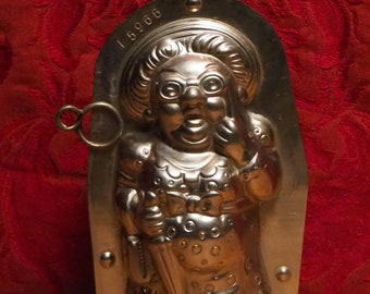 Antique two part chocolate mold of a Grandmother very cute
