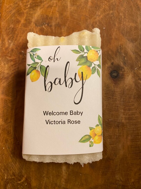 Baby shower favors, baby girl shower favor, baby boy shower favor, soap favor, gender neutral baby shower, greenery baby shower