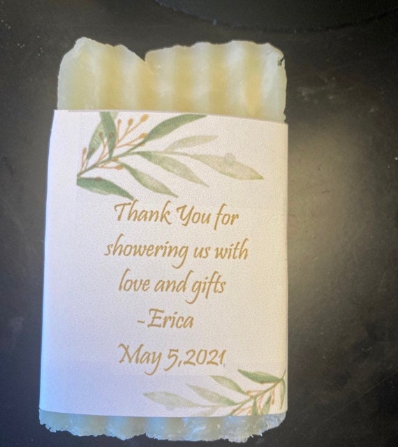 Baby shower favors, baby girl shower favor, baby boy shower favor, soap favor, gender neutral baby shower, greenery baby shower