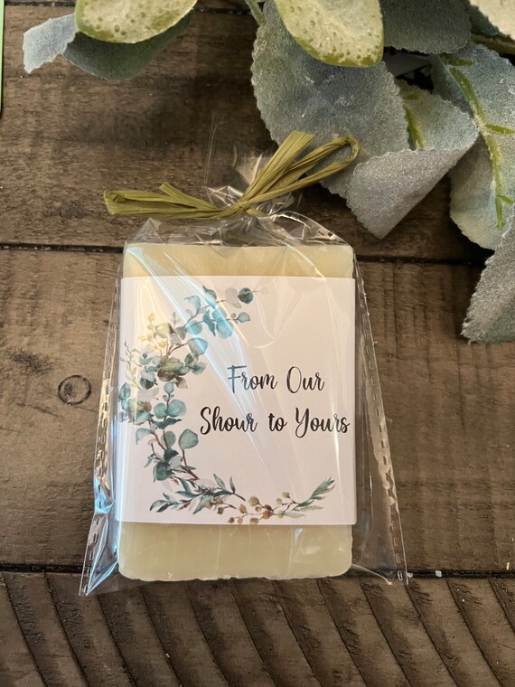 Baby shower favors, baby girl shower favor, baby boy shower favor, soap favor, gender neutral baby shower, greenery baby shower