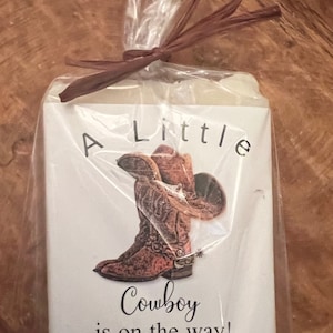 Baby shower favors, 1oz soap favor, baby cowboy shower favor, baby boy shower favor, soap favor,cowboy boots