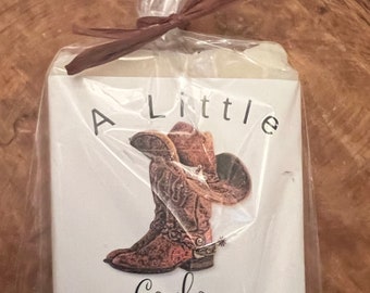 Cowboy Baby Shower Favors: Handmade Soap with Personalized Label