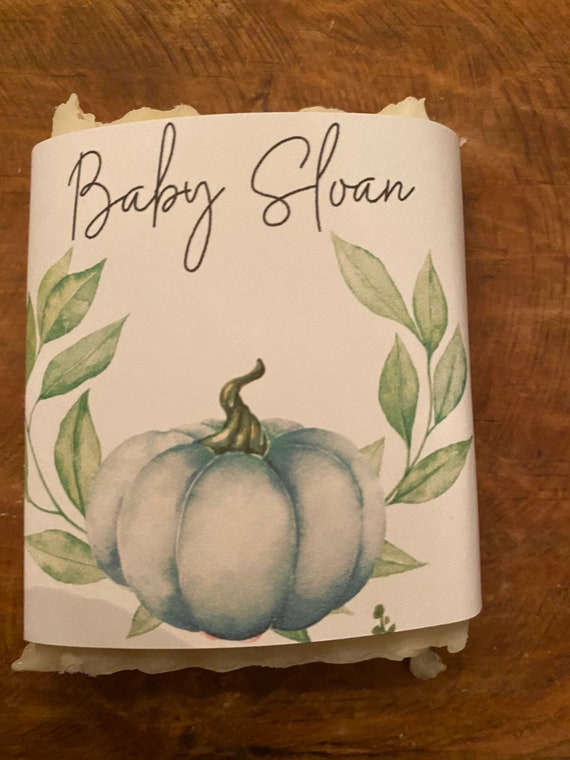 Baby shower favors, baby girl shower favor, baby boy shower favor, fall shower favors, pumpkin favors,soap favor