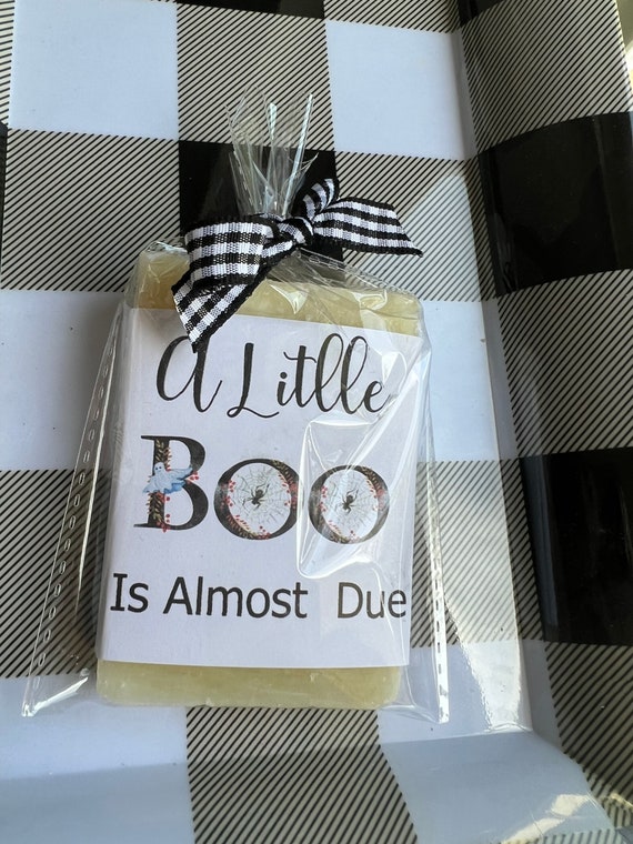 Baby shower favors, A Little Boo is almost due,halloween baby shower favor, fall shower favors, pumpkin favors,soap favor