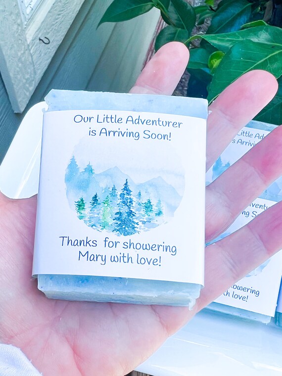 Baby shower favors, baby girl shower favor, baby shower, soap favor, mountain favor, adventure favor