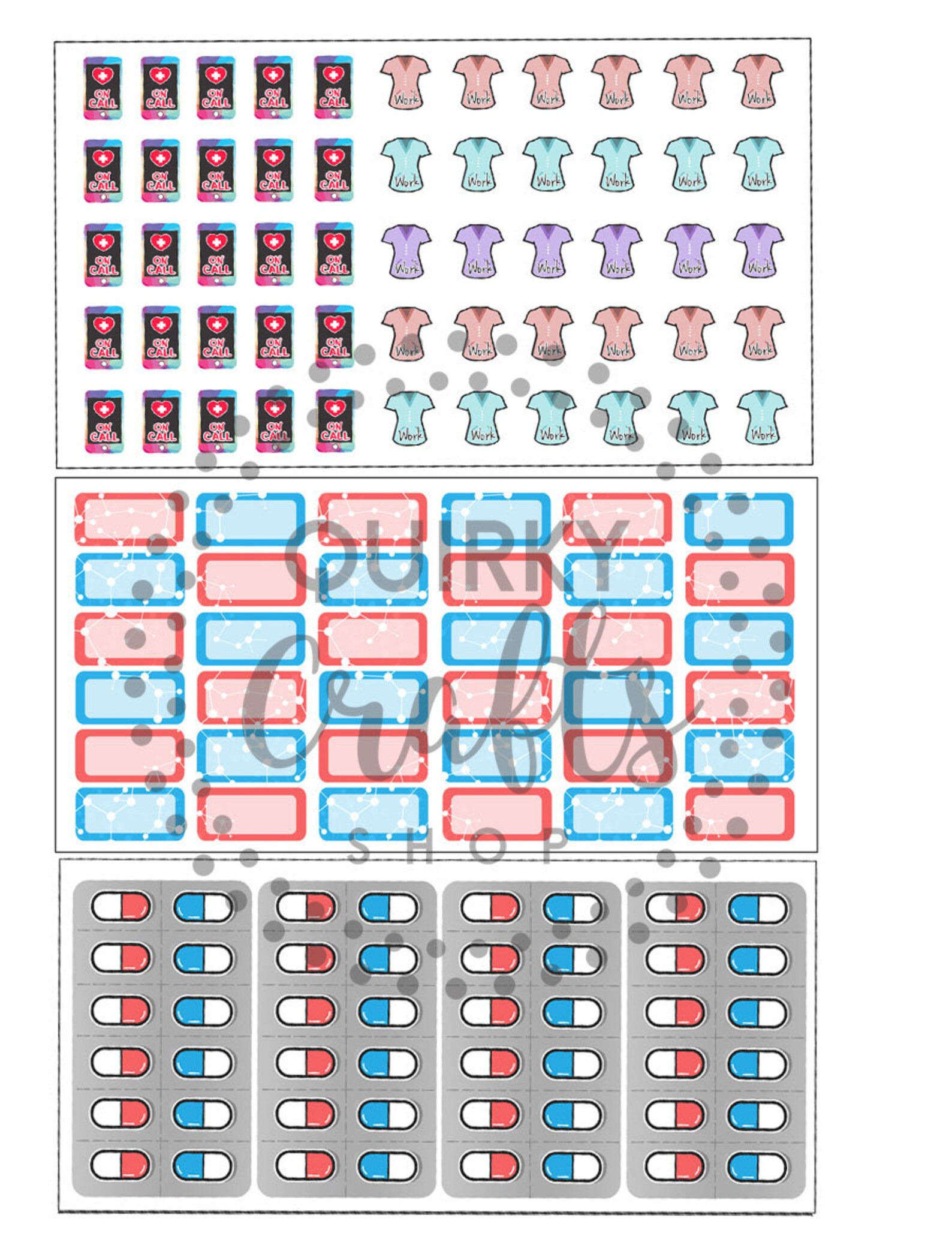 Nurse Planner Stickers Nurse Planner Doctor the Happy Etsy