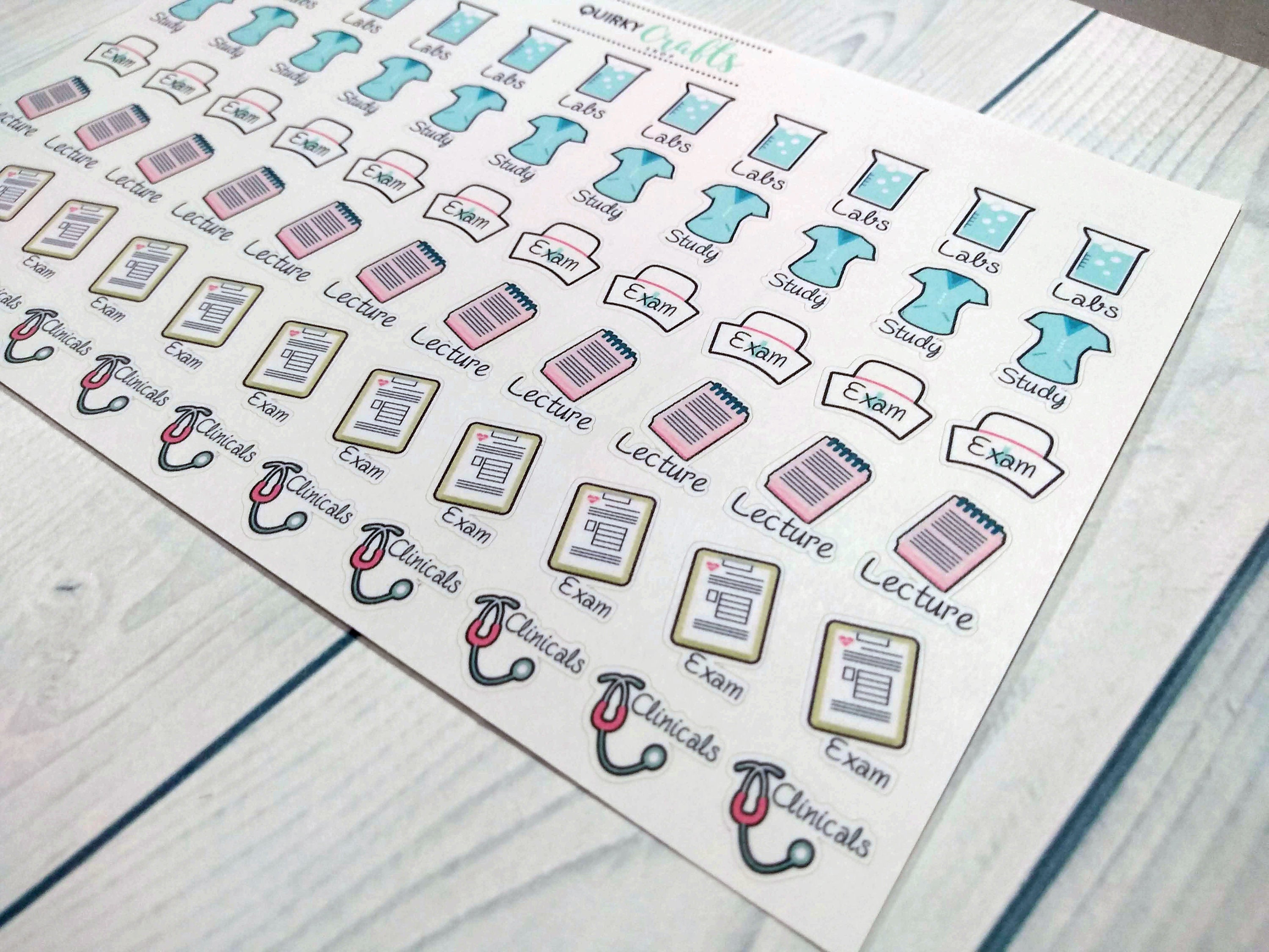 Nursing School Planner Stickers Nurse Planner Doctor the Etsy