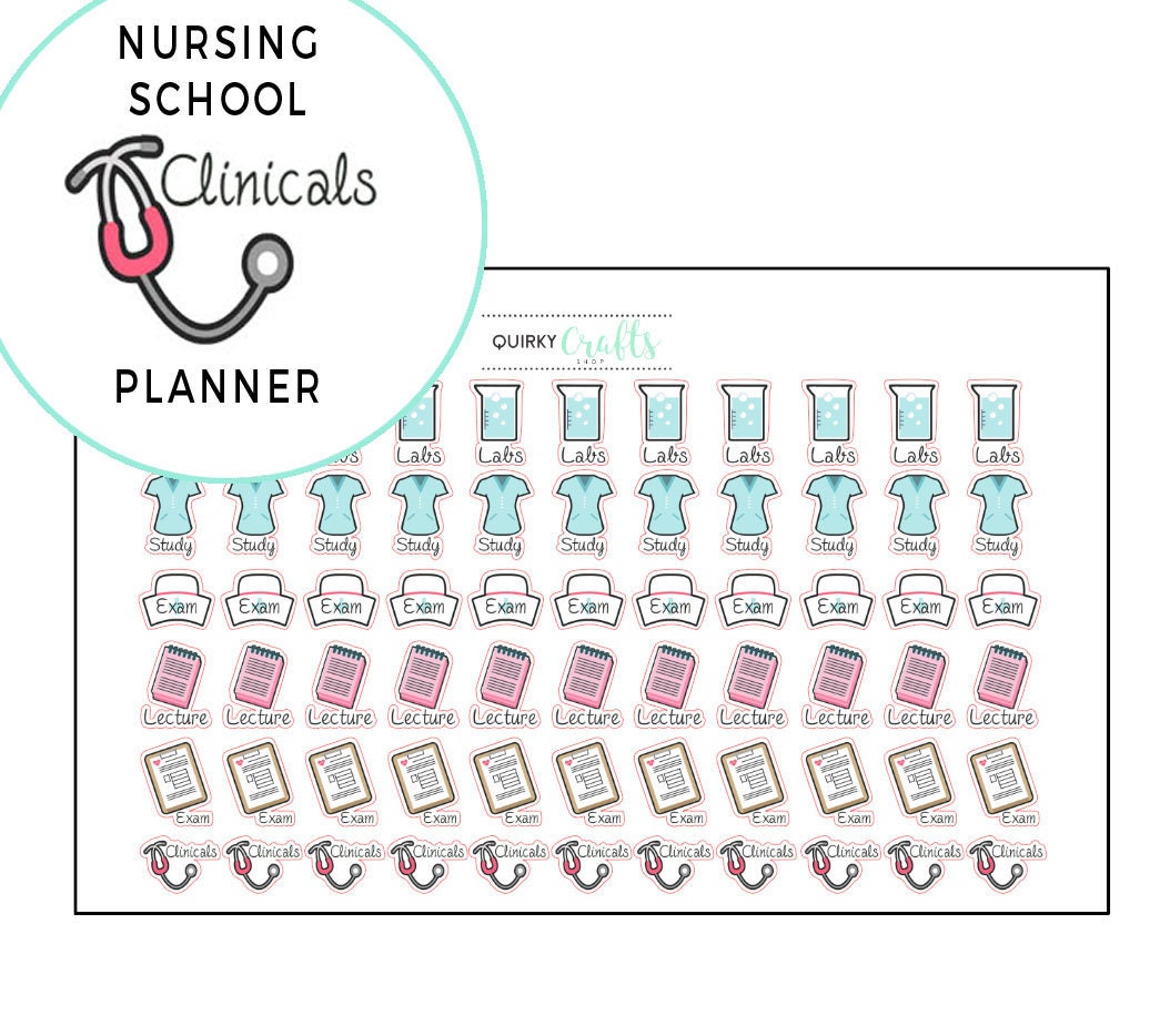 Nursing School Planner Stickers Nurse Planner Doctor the Etsy