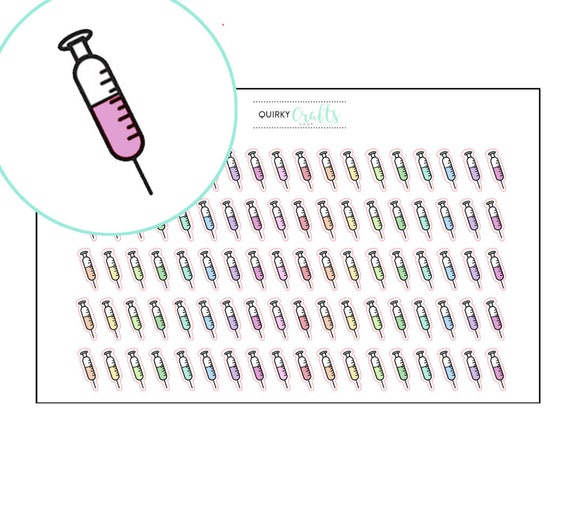 Syringe planner stickers medicine tracker nurse planner | Etsy