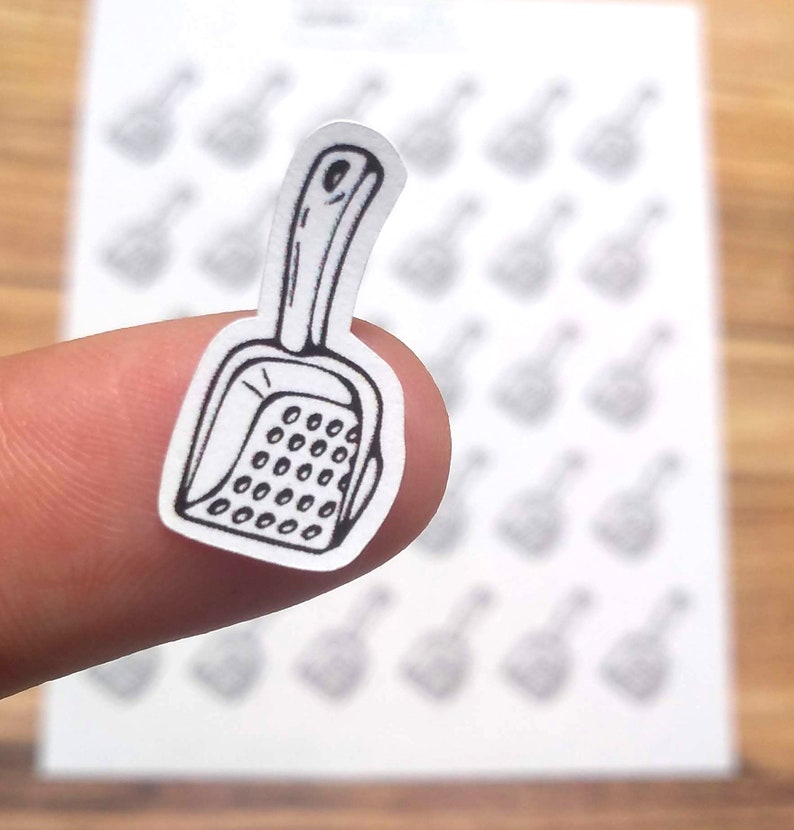Clean Litter Box Reminder Sticker Planner Sticker Cat Etsy