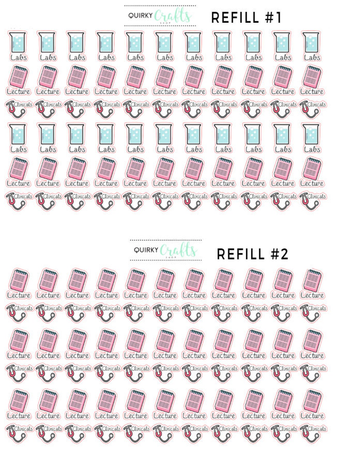 Nursing School Planner Stickers Nurse Planner Doctor the Etsy