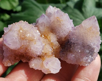 amethyst spirit quartz crystal cluster, Witch gift, amethyst druzy quartz display stone, natural purple amethyst healing stone, fairy quartz