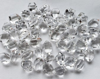 50 herkimer diamond quartz crystals AA+ 6-7mm clear double terminated stones, raw natural quartz points, healing crystals, meditation stones