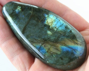 polished rainbow labradorite mineral specimen, spiritual gift under 25 for him, natural labradorite, meditation palm stone, healing stone