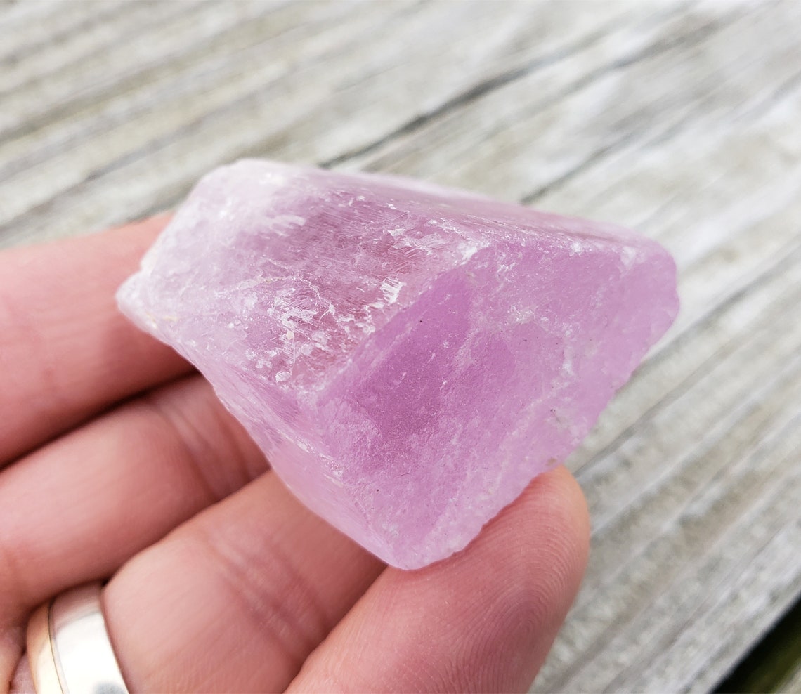 Pink Kunzite Crystal Spiritual Gift Natural Kunzite Healing Etsy