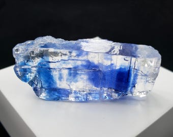 Moving Enhydro Halite Crystal, Rare Blue Collector Stone with Bubble, Tuzluca Turkey Salt Mineral Specimen