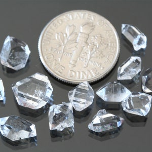 herkimer diamond crystals 7-9mm set of 12 natural double terminated quartz stones A grade clear gemstones meditation stones healing crystals imagem 9