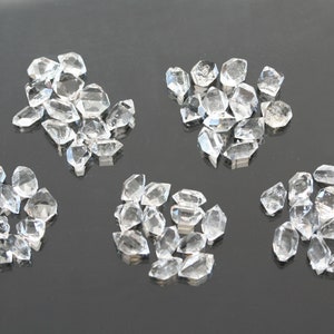 herkimer diamond crystals 7-9mm set of 12 natural double terminated quartz stones A grade clear gemstones meditation stones healing crystals imagem 8