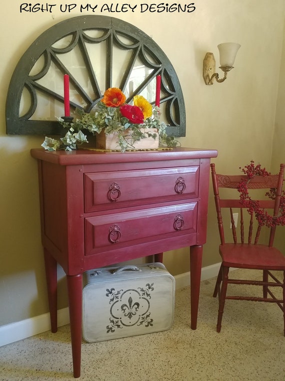 Console Tableentrywaystorage Cabinetrepurposedannie Sloan Etsy