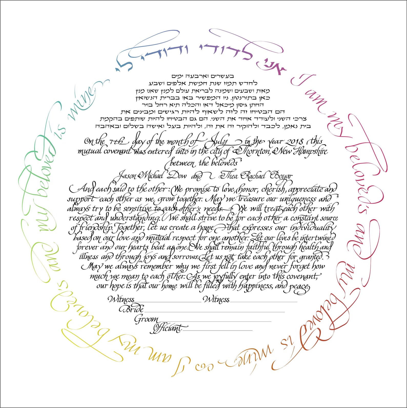 Printable Ketubah Digital File Personalization text Fill in Etsy